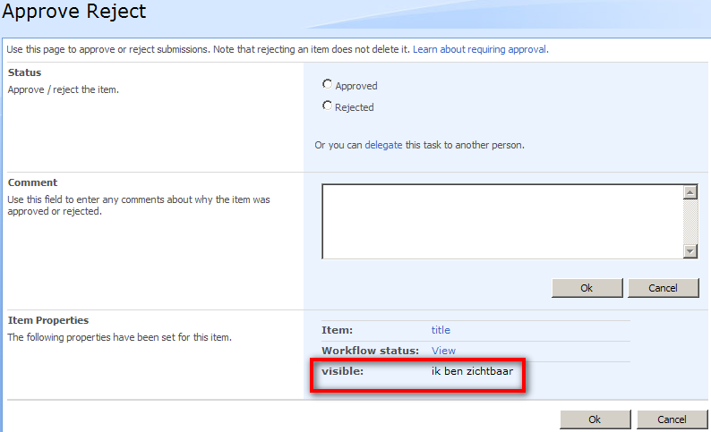 The field is not displayed to the approval form