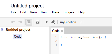 Google Docs script editor
