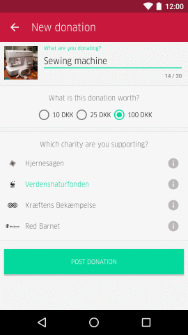 Forward new donation